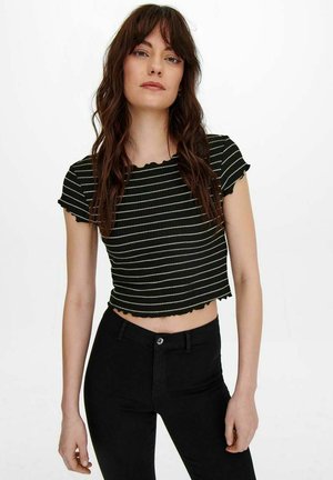 CROPPED FIT - T-shirt con stampa - black
