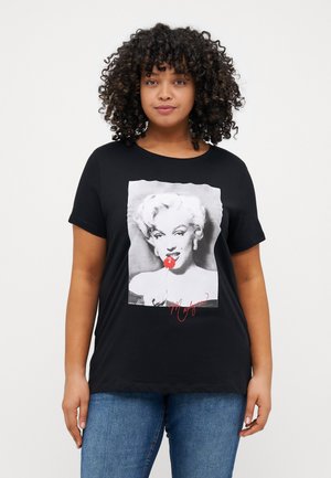 CARNEWMARILYN TEE - Print T-shirt - black