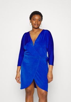 WAL G CURVE V NECK MIDI - Φόρεμα ημέρας - electric blue