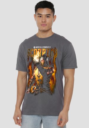 Cotton Soul, MORTAL KOMBAT/SCORPION - Print T-shirt - anthracite