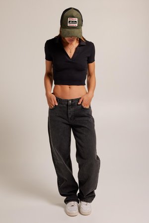 America Today, RELAXED FIT - Flared-farkut - washed black