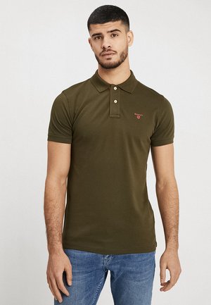 GANT CONTRAST COLLAR RUGGER - Polo - field green