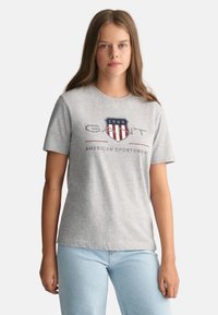 GANT ARCHIVE SHIELD UNISEX - T-shirts med print - light grey melange