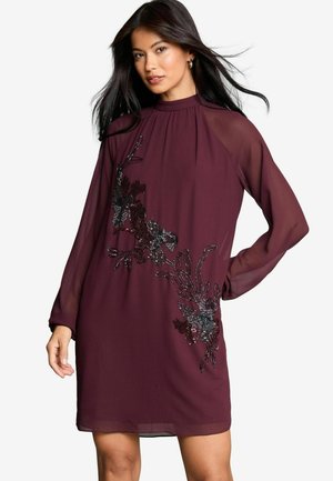 Lipsy PETITE FIT - LONG SLEEVE  - Denní šaty - red