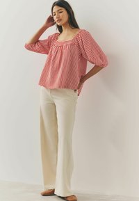 Next REGULAR FIT - VOLUME HALF SLEEVE - Blůza - red white stripe