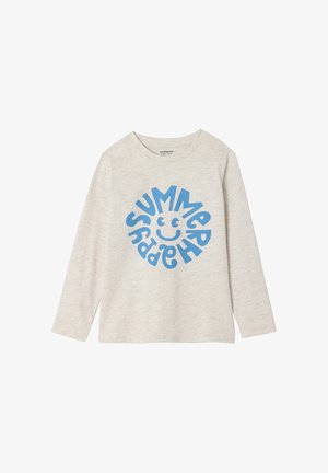 Vertbaudet, Langarmshirt - weiß meliert