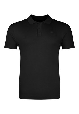 SIKSILK, KNITTED POLO T-SHIRT. - Poloshirt - black