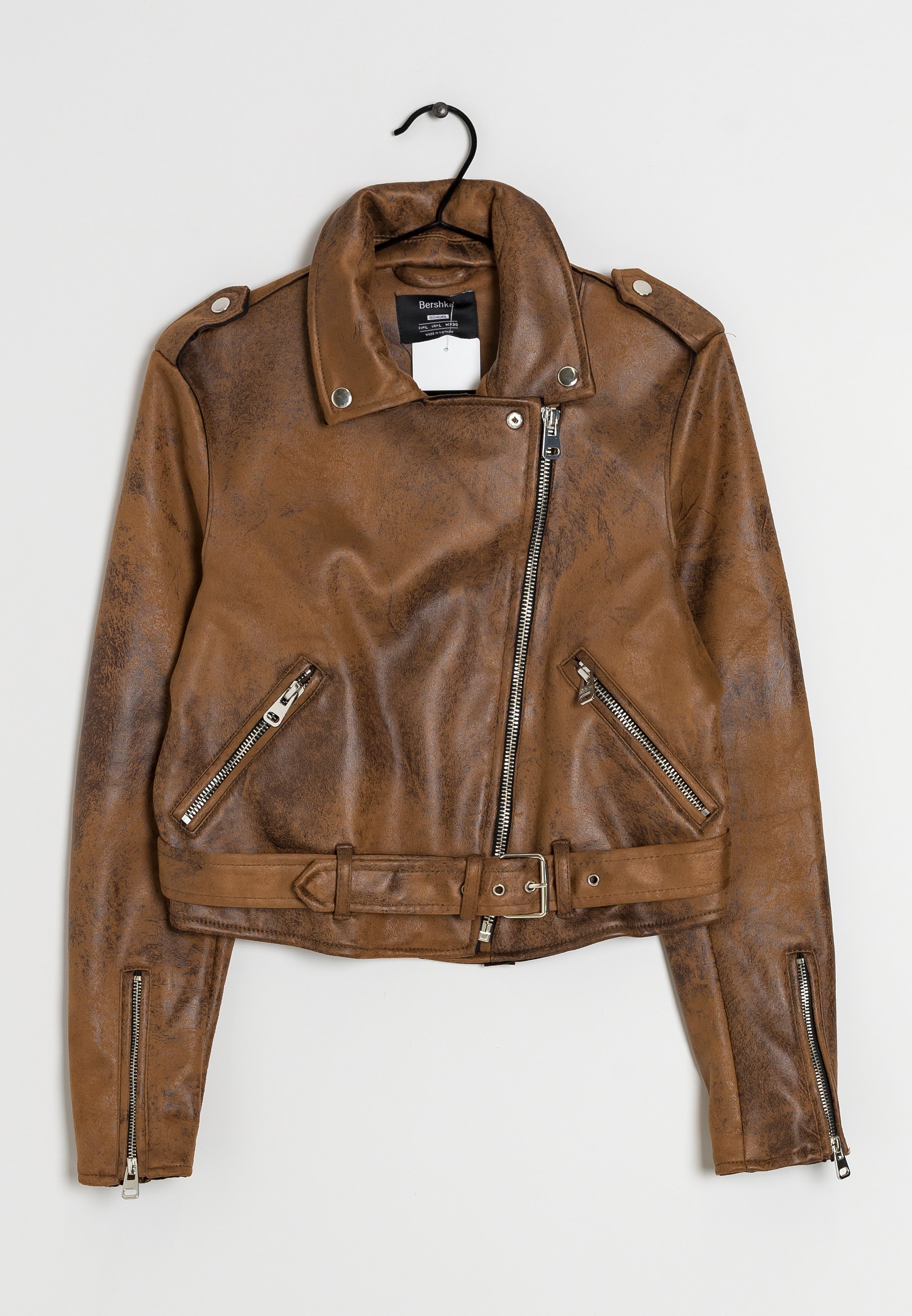 Brown Leather Bershka Jacke Braun Bershka Kunstlederjacke Brown