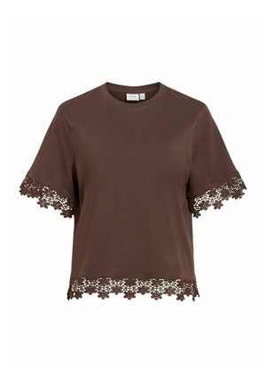 VILA, T-Shirt print - coffee bean