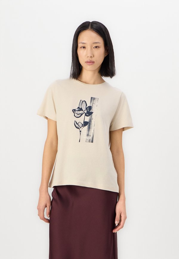 CREW NECK - Print T-shirt - summer beige