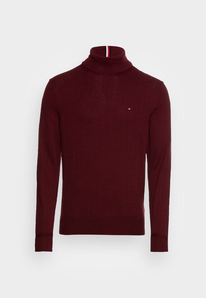 Tommy Hilfiger PIMA ORG CTN CASHMERE ROLL NECK - Camisola - deep rouge