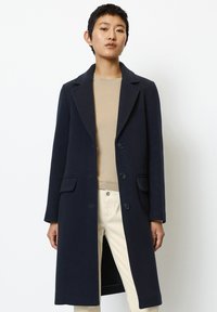 Marc O'Polo BLEND SINGLE BREASTED LAPEL COLLAR LINED FLAP POC - Classic coat - deep blue sea