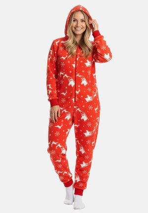 United Labels, RENTIER X-MAS JUMPSUIT MIT KAPUZE SANTA OVERALL ONESIE PYJAMA SCHLAFANZUG - Pyjamas - rot