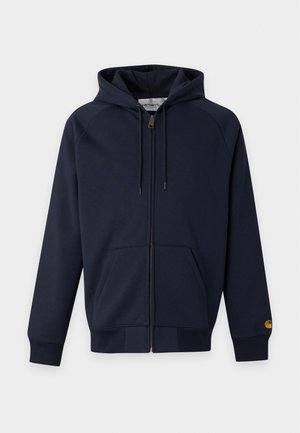 Carhartt WIP, HOODED CHASE - Φούτερ με φερμουάρ - dark navy/gold-coloured
