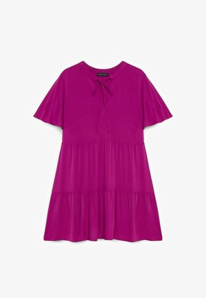 Fiorella Rubino, VESTITO SMILE CORTO CON FIOCCO - Day dress - fucsia