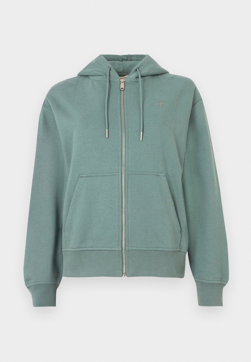 Calvin Klein Jeans Sweater met rits lichtgroen