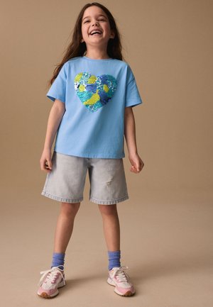 Next, REGULAR FIT - SEQUIN T-SHIRT  . - T-shirts print - blue heart