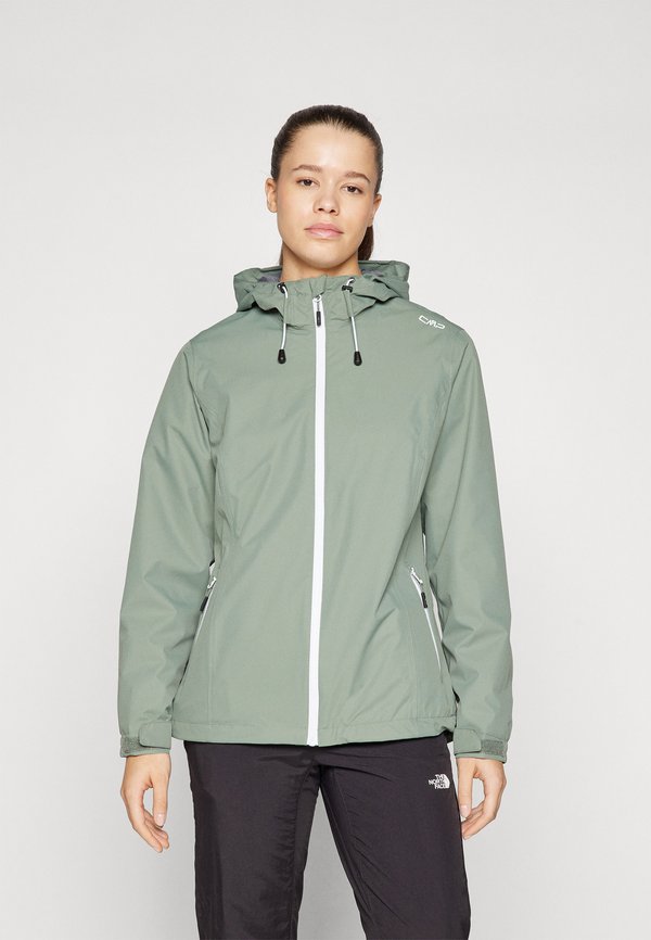 WOMAN JACKET FIX HOOD - Hardshell jacket - salvia