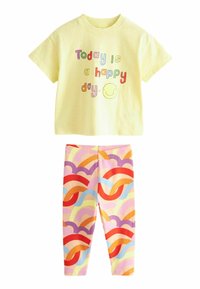 Next - SHORT SLEEVE AND SET REGULAR FIT - Leggings - rainbow Miniatyrbild 1