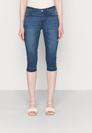 ALEXA CAPRI - Džínové kraťasy - dark stone wash denim