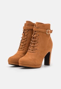 Anna Field Wide Fit Botines de tacón - cognac