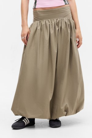 MINDI BUBBLE SKIRT - Maksi svārki - khaki