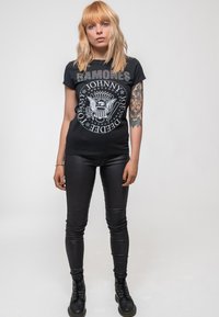 Paradiso Clothing RAMONES PRESIDENTIAL SEAL DIAMANTE SKINNY - Print T-shirt - black