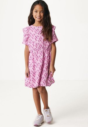 PRINTED WITH RUFFLES - Jurk - soft lilac