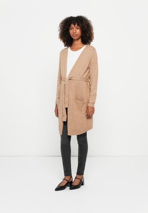 OLMLINNE LONG BELT CARDIGAN  - Gilet - toasted coconut