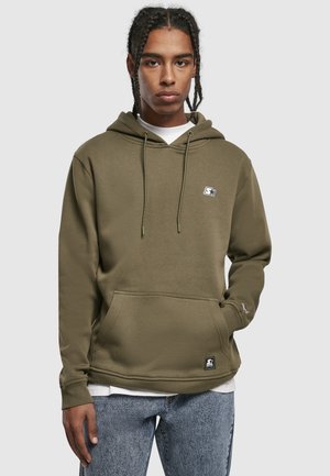 ESSENTIAL - Kapucnis pulóver - darkolive