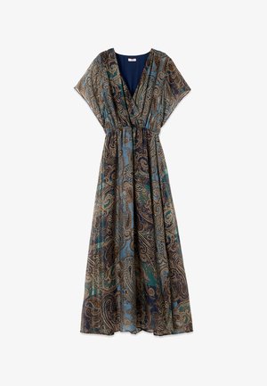 Oltre, VESTITO FLARE FANTASIA - Maxikjoler - marrone