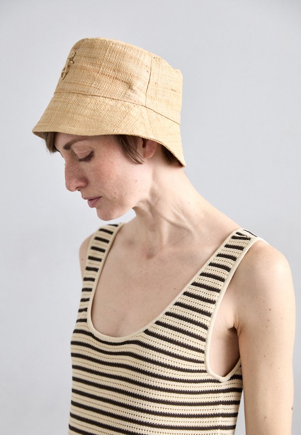 MONOGRAM EMBELLISHED BUCKET HAT - Hat - beige4