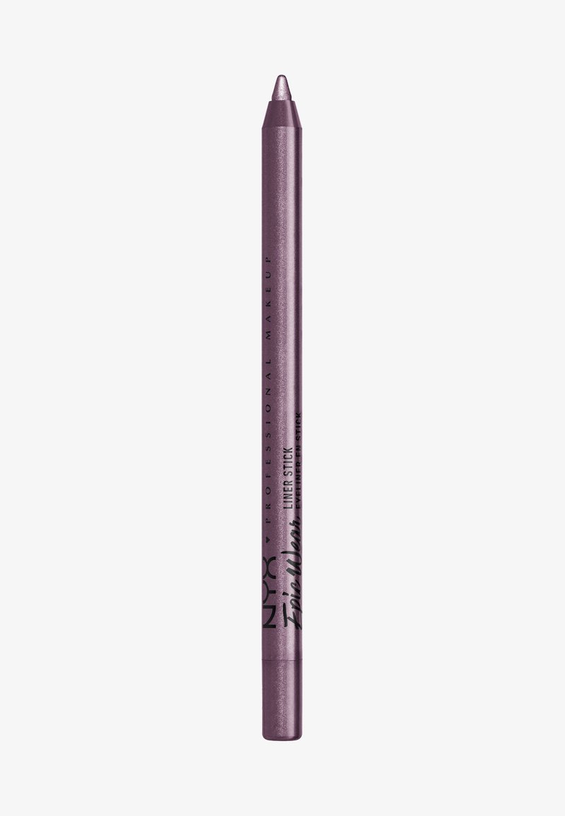 NYX Epic Wear Liner Stick di colore viola metallico, forma cilindrica; finitura lucida con marchio stampato in nero. Punta affilata per un'applicazione precisa.