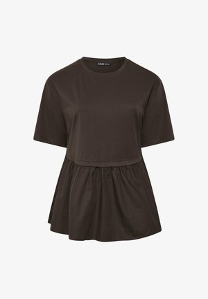 Yours Clothing, PLUS SIZE T-SHIRTS - Blouse - chocolate