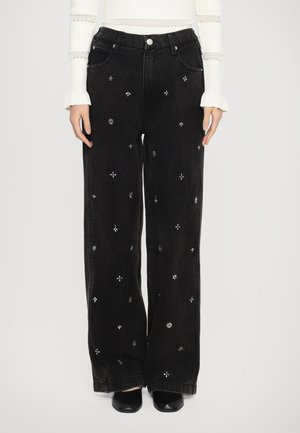BALA BEADED - Pernera ancha - black