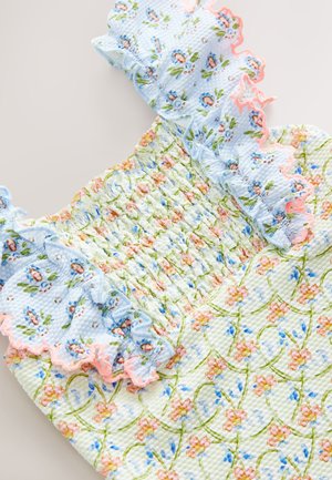 Next REGULAR FIT - FRILL SLEEVE - Badpak - blue tile print