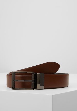 REGULAR BELT - Belt - cognac/schwarz