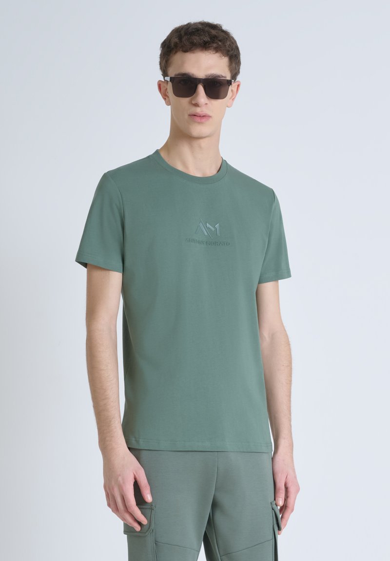 Antony Morato IN FABRIC WITH FOAM AND EMBOSSED LOGO - Osnovna majica kratkih rukava - moss green