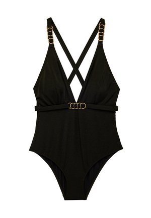 Koton, ACCESSORY BELTED SWIMSUIT. - Traje de baño - black