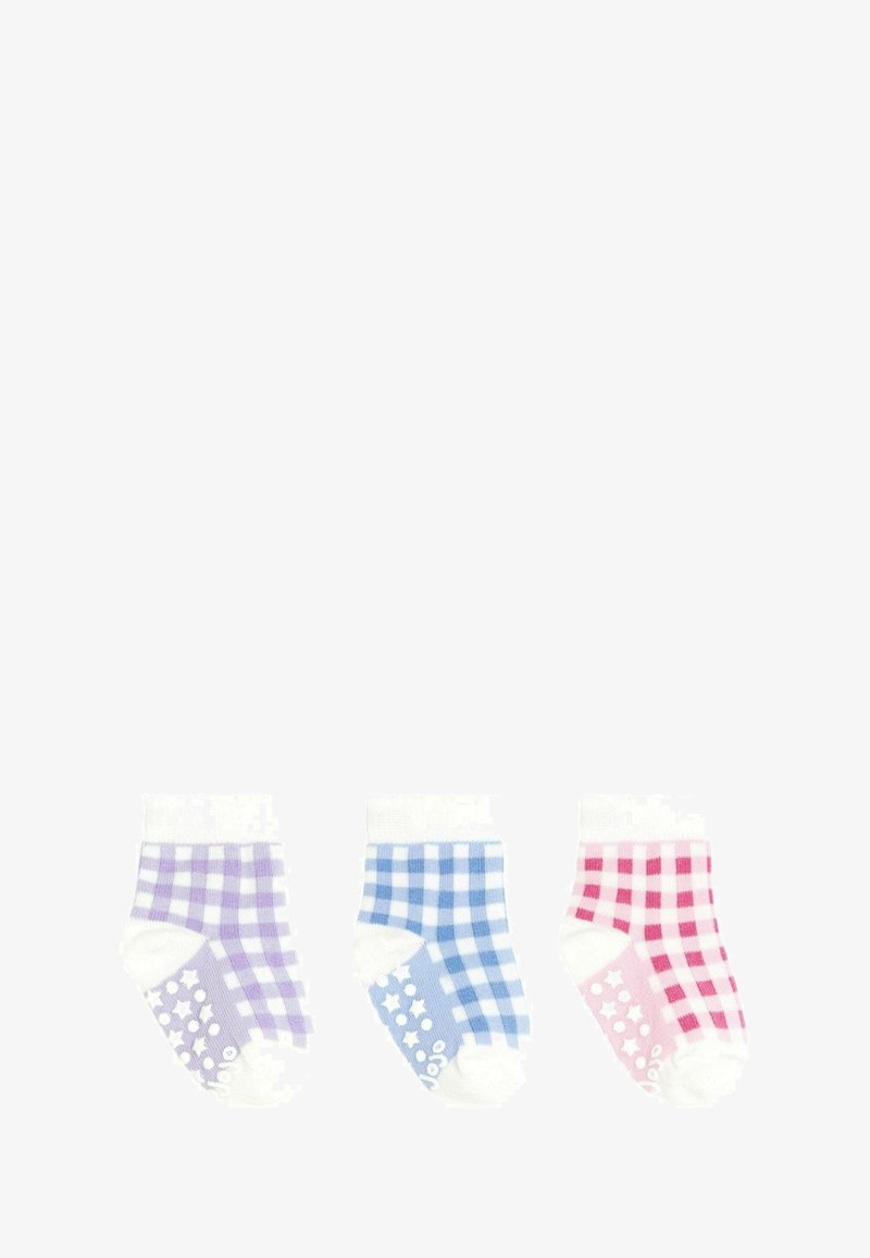 JoJo Maman Bébé 3-PACK GINGHAM REGULAR FIT - Calcetines - pink