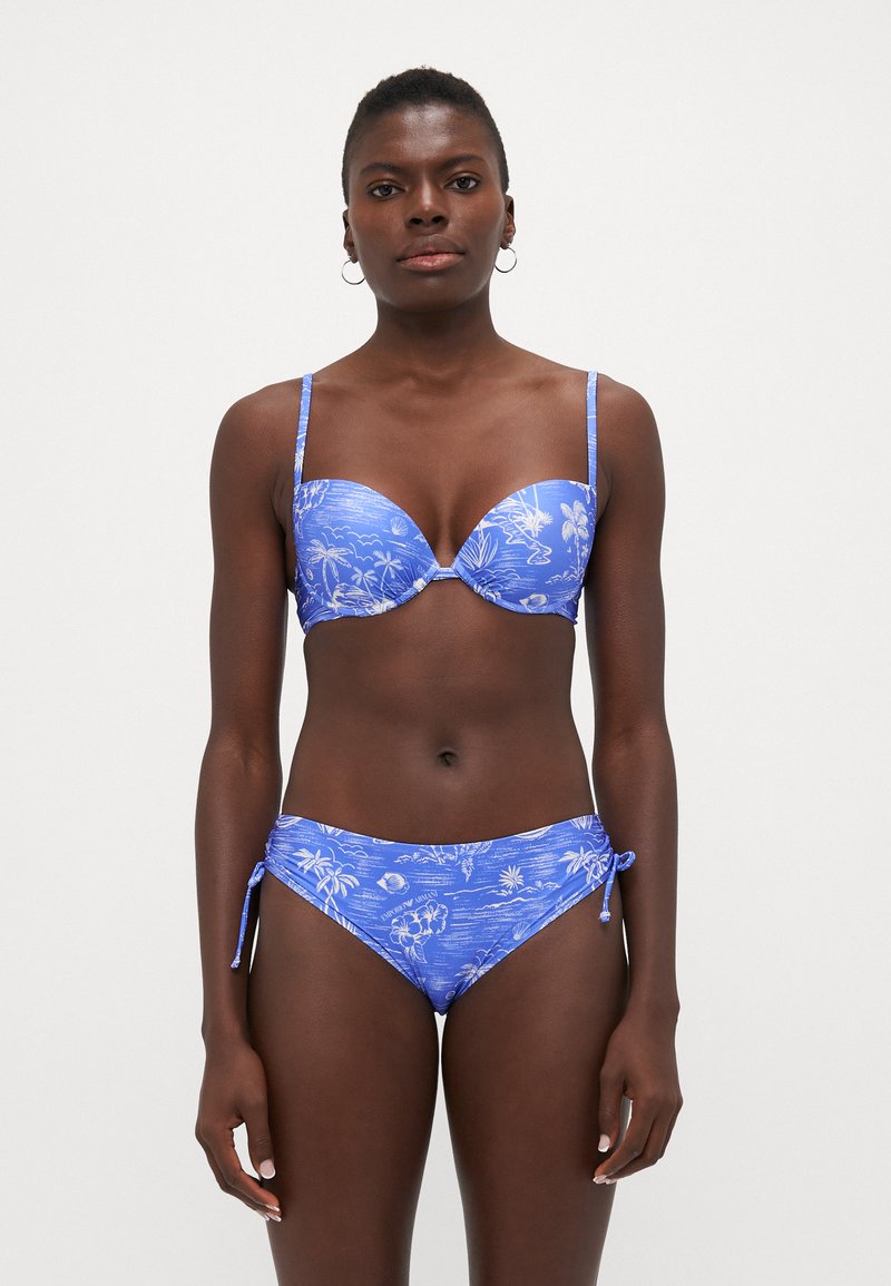 Emporio Armani PUSH UP DRAWSTRING BRIEF - Bikini - blue