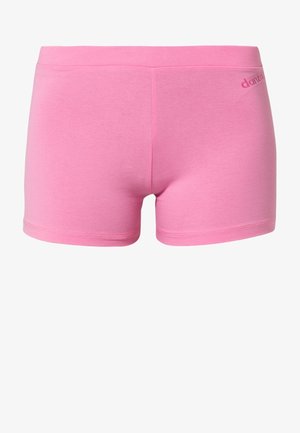 Shorts en coton rose avec une coupe ajustée, dotés d'une large ceinture et de coutures plates pour un confort optimal. Petit logo sur la ceinture.