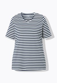 Ulla Popken 2 PACK STRIPED   - Triko s potiskem - marine