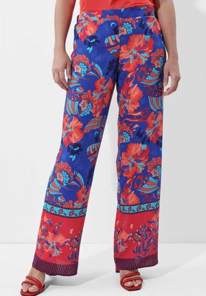 Stoffhose - royal blue   red