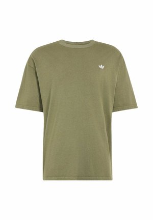 adidas Originals, ADIDAS ORIGINALS TREFOIL ESSENTIALS WASHED LOOSE DROPPED SHOULDER TEE - T-shirt basique - olive strata