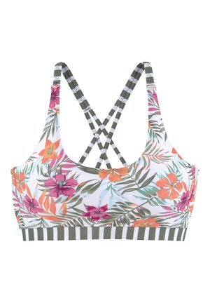 Bikini-Top - weiß bedruckt