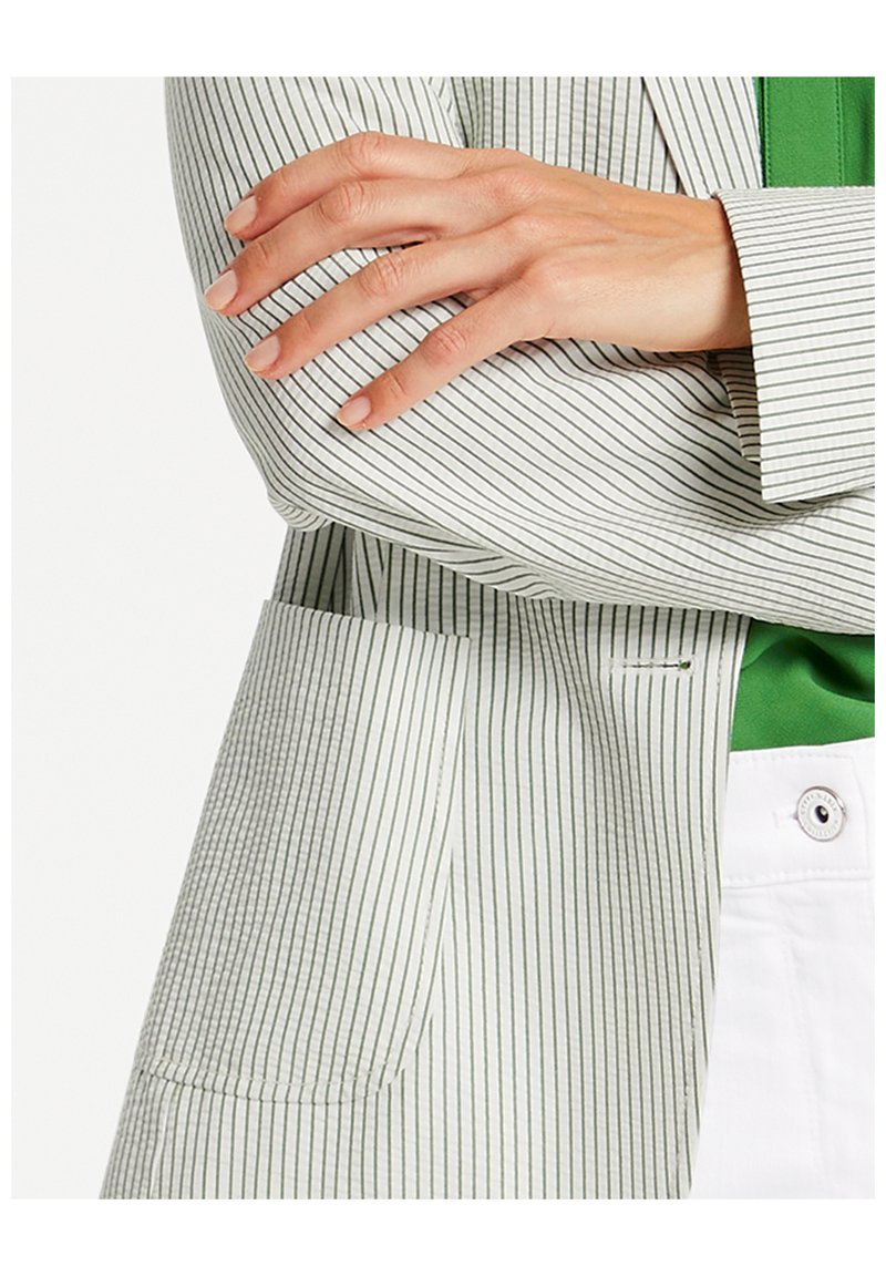 Damen Leichte Jacken | Gerry Weber Blazer ecru/weiss/grün streifen/grün - SU16437 Damen Leichte Jacken | Gerry Weber Blazer ecru/weiss/grün streifen/grün - SU16437