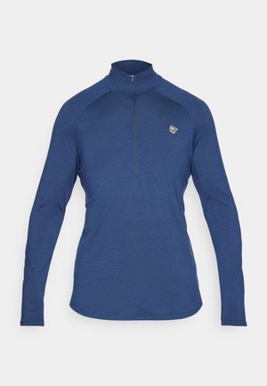 Norrøna FEMUND PUREULL ZIP NECK - Pikkade varrukatega topp - indigo night