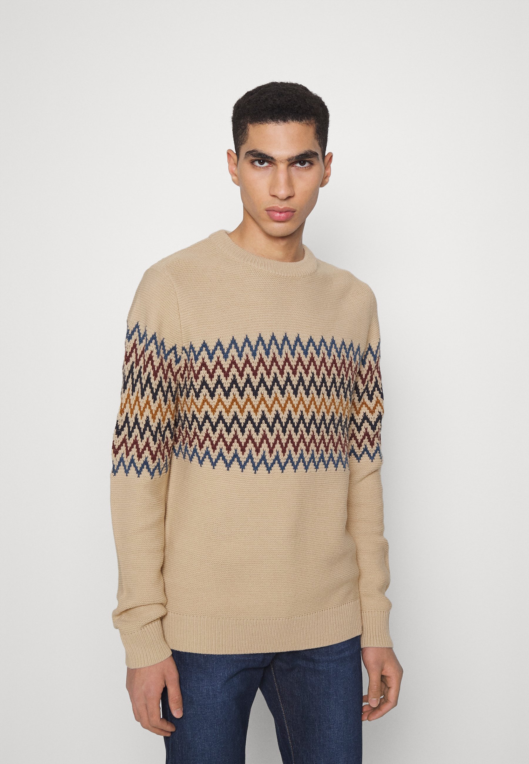 Punto JACK \u0026 JONES Hombre | Navidad Jacquard Jersey De Punto Azul / Navy  Blazer - OC Legends