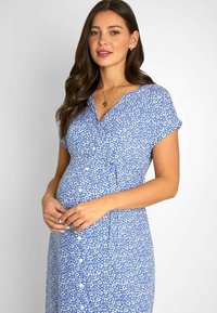 JoJo Maman Bébé ANIMAL MATERNITY MIDI MATERNITY - REGULAR FIT - Freizeitkleid - blue animal print
